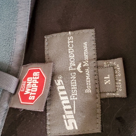 Simms Fishing Products Wind Stopper Quarter Button Jacket XL - Picture 3 of 7